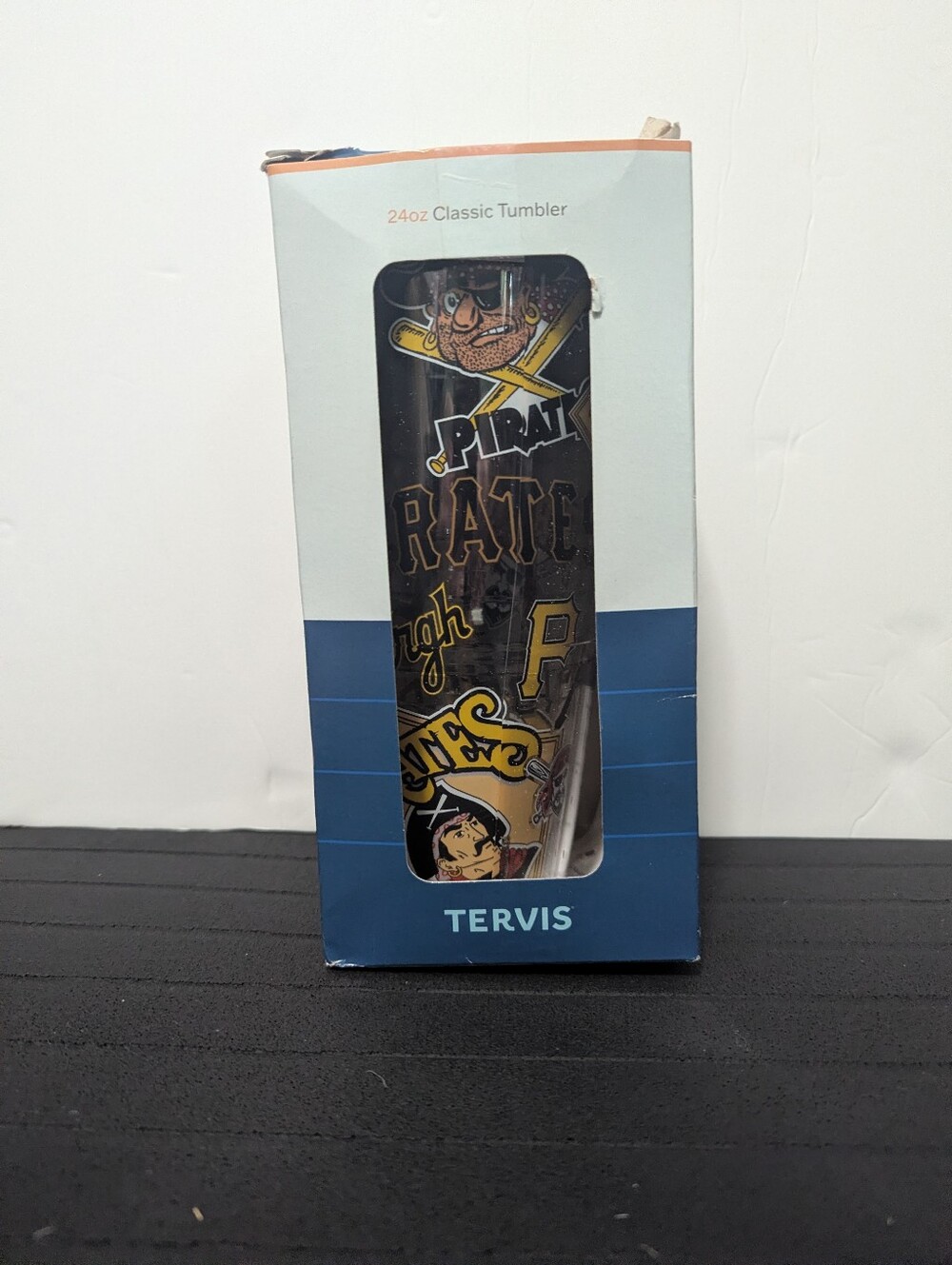 Tervis 24oz Classic Tumbler - Black & Yellow Pittsburgh Pirate Design NWT